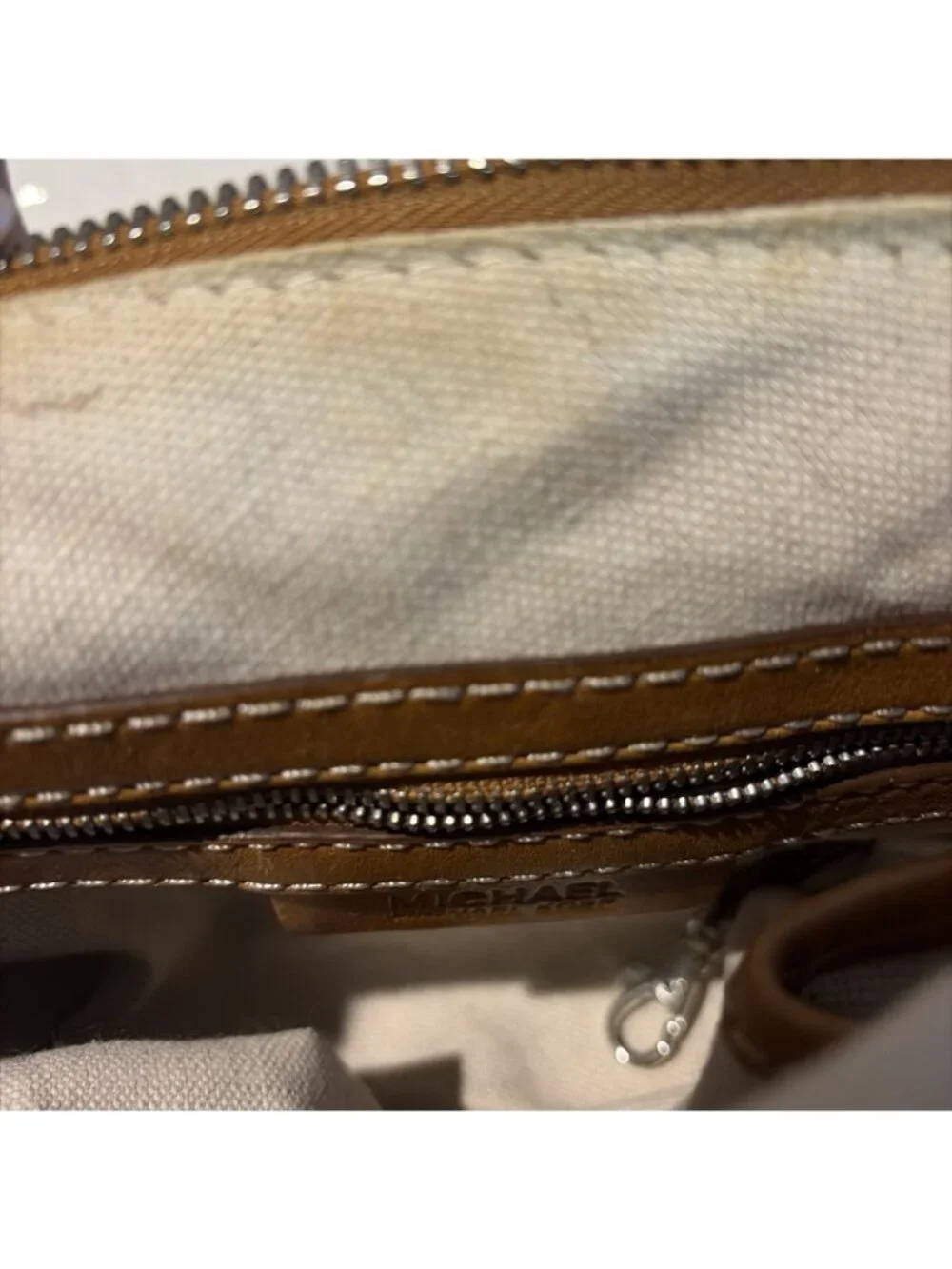 Michael Kors Astor Leather Mini Shoulder Bag Brown Gunmetal Studs VTG Y2K 2005
